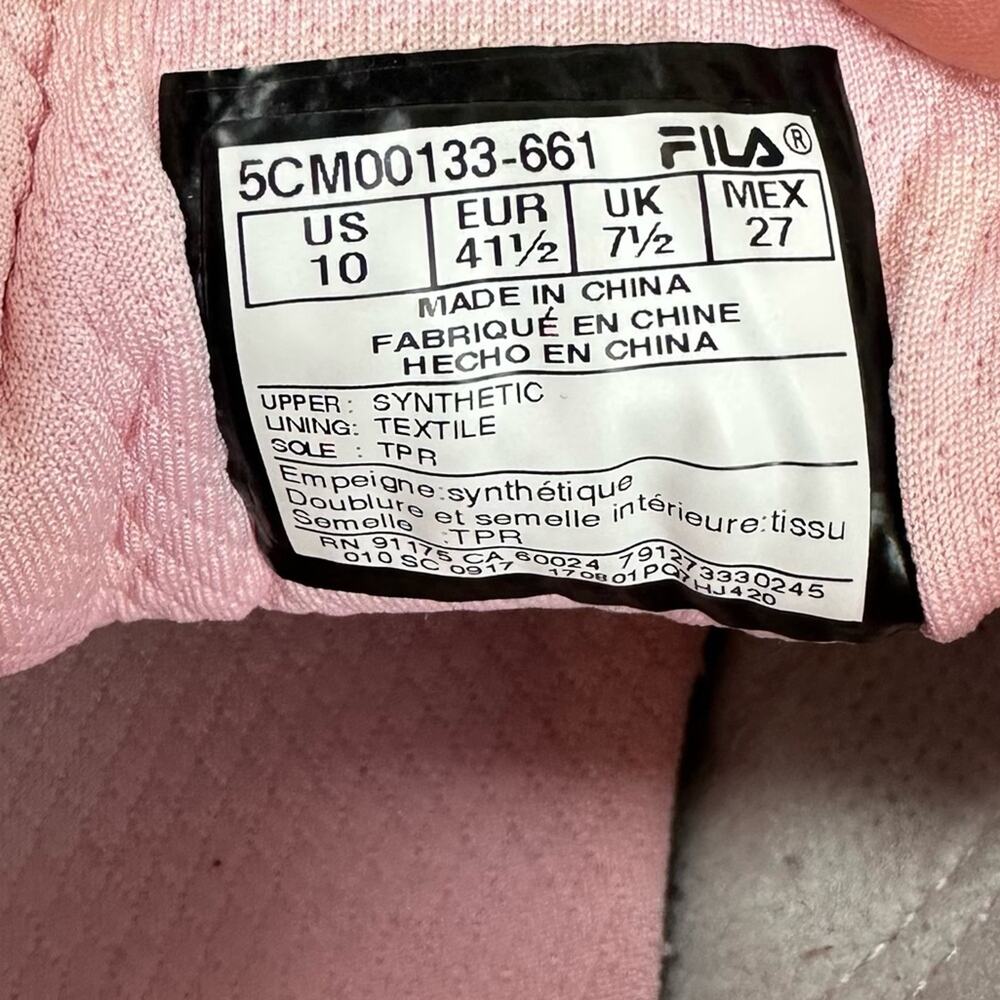 Fila Womens Smoke Screen 5CM00133-661 Pink Casual Shoes Sneakers Size 10 - Picture 10 of 10